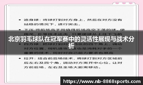 北京羽毛球队在冠军赛中的灵活性展现与战术分析